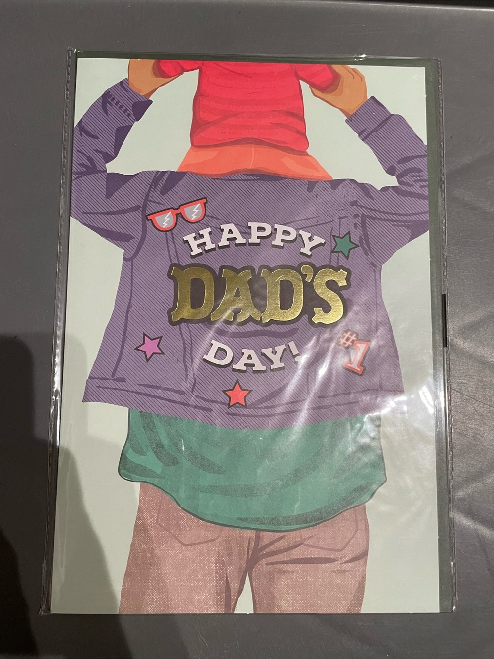 Jumbo Greeting Card 8โx12โ with Envelope โHappy Dad's Day!โ New